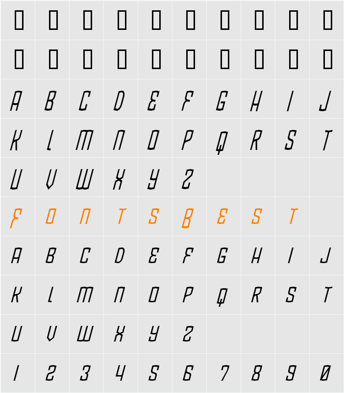 BlamDude BB Character Map