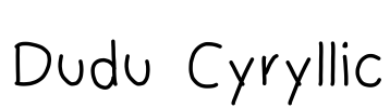 Dudu Cyryllic Font Image