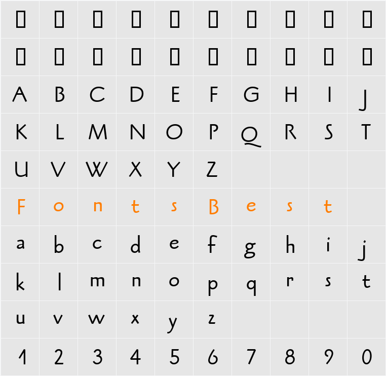GMMedallionMD Character Map