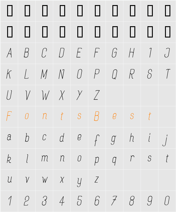 Rogaton Character Map