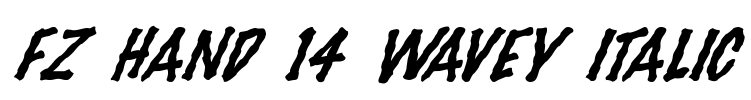 FZ HAND 14 WAVEY ITALIC Font Image