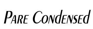 Pare Condensed Font Image