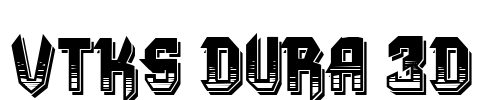 VTKS DURA 3D Font Image