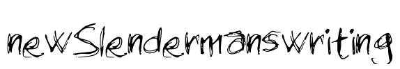 newSlendermanswriting Font Image