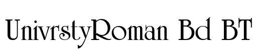 UnivrstyRoman Bd BT