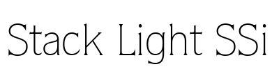 Stack Light SSi Font Image