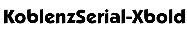 KoblenzSerial-Xbold Font Image