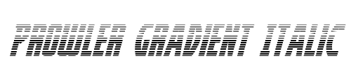 Prowler Gradient Italic Font Image