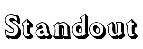 Standout Font Image