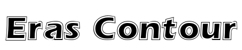 Eras Contour Font Image