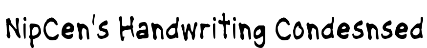 NipCen's Handwriting Condesnsed