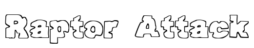 Raptor Attack Font Image