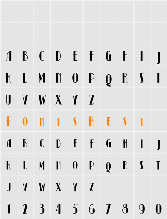 Kismet-Normal Character Map