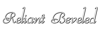 Reliant Beveled Font Image