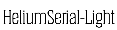 HeliumSerial-Light Font Image