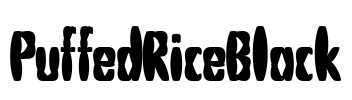 PuffedRiceBlack Font Image