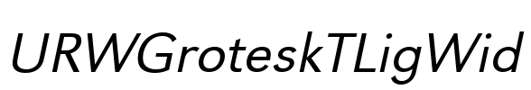 URWGroteskTLigWid Font Image