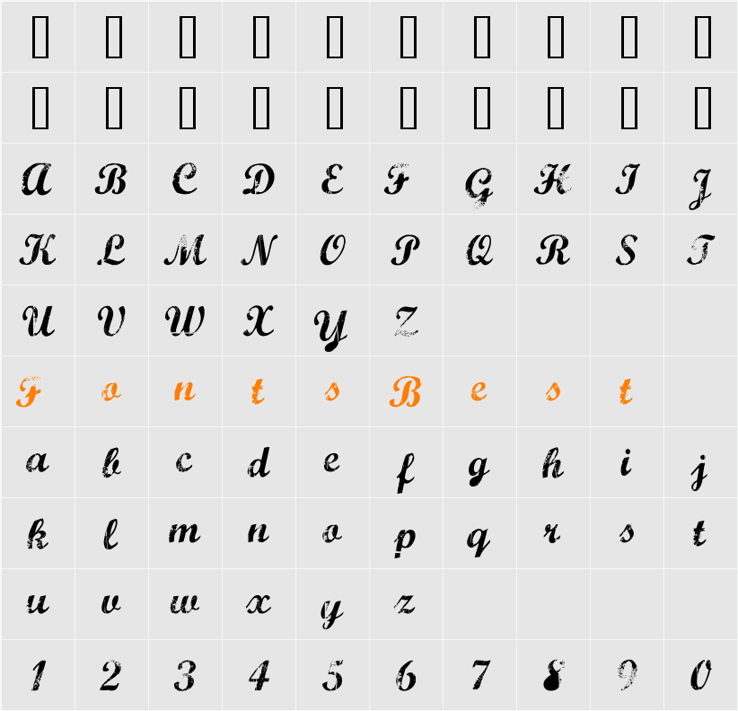 Marcelle Character Map