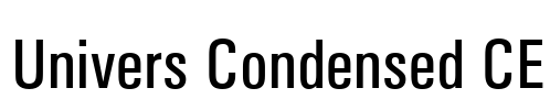 Univers Condensed CE Font Image