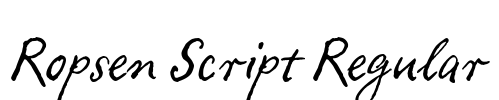 Ropsen Script Regular Font Image