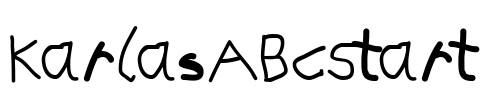 KarlasABCStart Font Image