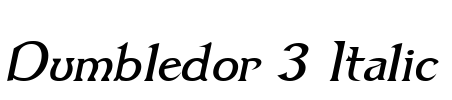 Dumbledor 3 Italic Font Image