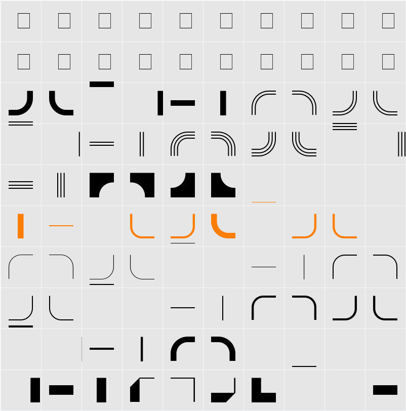InFraction SSi Character Map