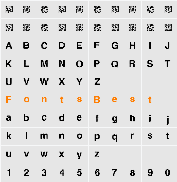 LowerResolution Character Map