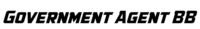 Government Agent BB Font Image