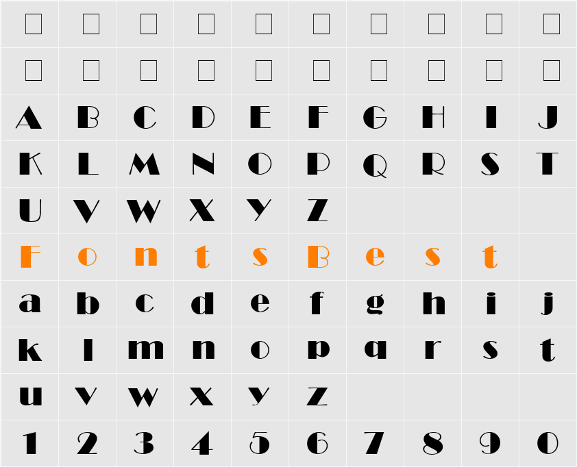 Bravo Character Map