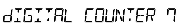 Digital Counter 7 Font Image