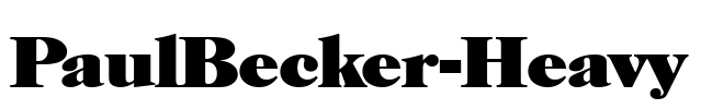 PaulBecker-Heavy Font Image