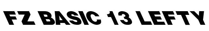 FZ BASIC 13 LEFTY Font Image