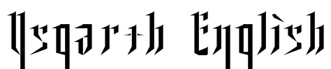 Ysgarth English Font Image