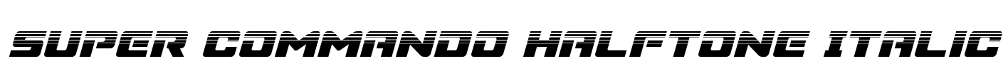 Super Commando Halftone Italic Font Image