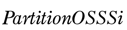 PartitionOSSSi Font Image