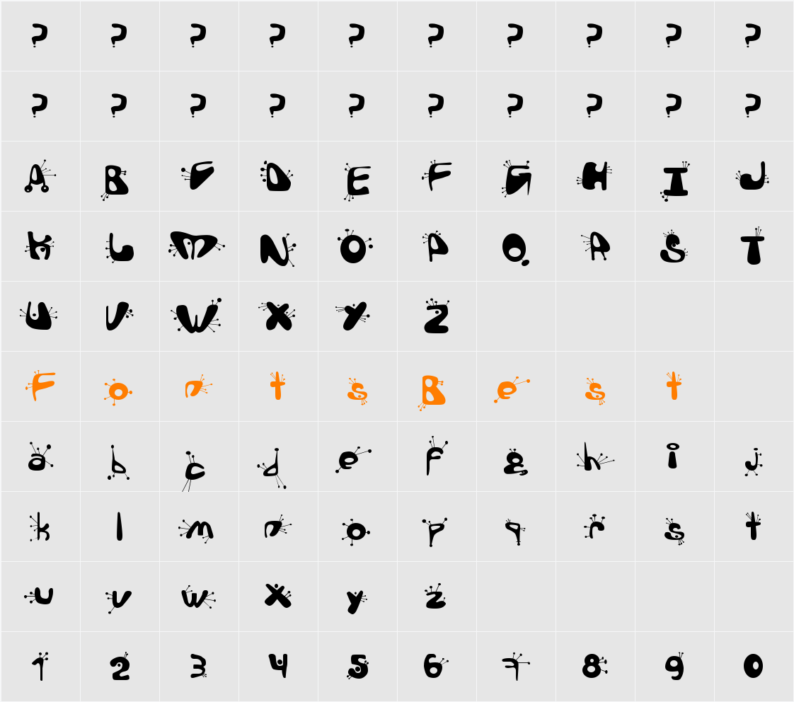 alien language Character Map
