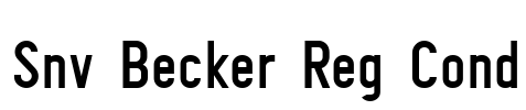 Snv Becker Reg Cond Font Image