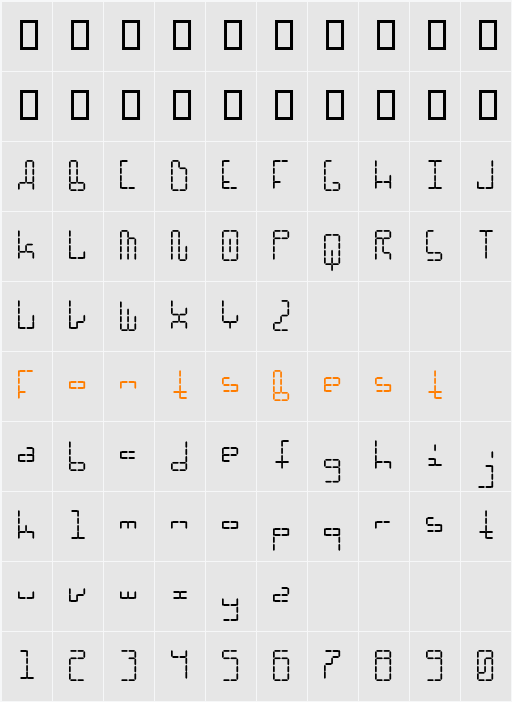 HybridLCD AOE Character Map