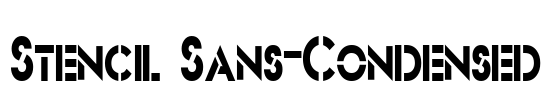 Stencil Sans-Condensed Font Image