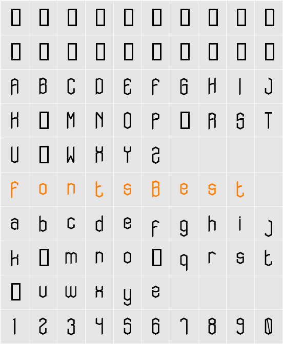 afsda Character Map