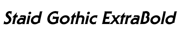 Staid Gothic ExtraBold
