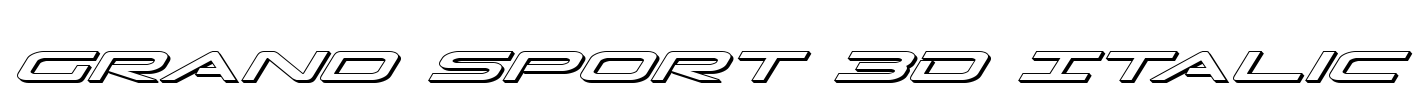 Grand Sport 3D Italic