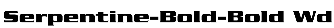 Serpentine-Bold-Bold Wd Font Image