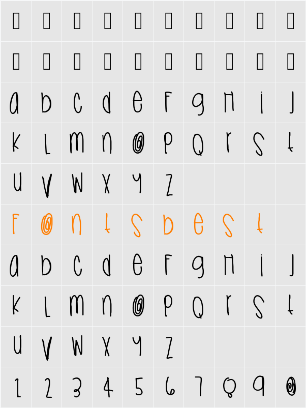 Sneaksfood Character Map