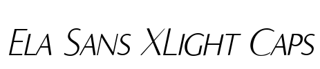 Ela Sans XLight Caps