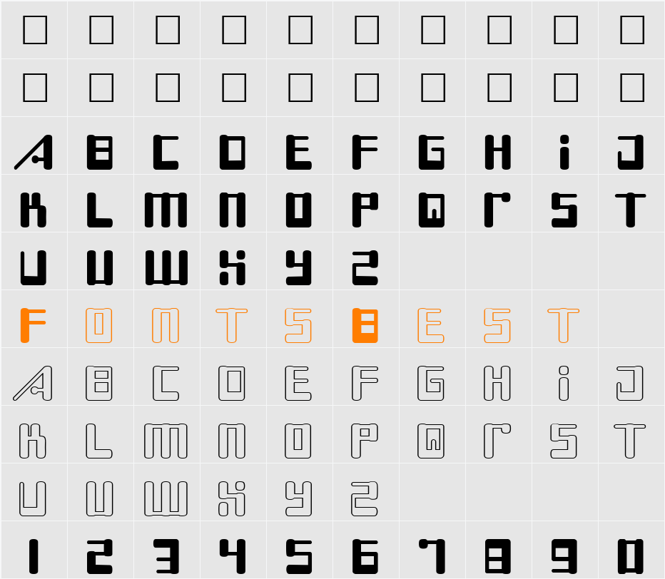 Boss Drum Character Map