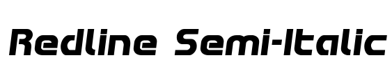 Redline Semi-Italic Font Image