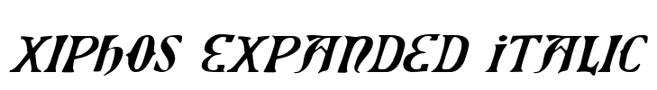 Xiphos Expanded Italic Font Image