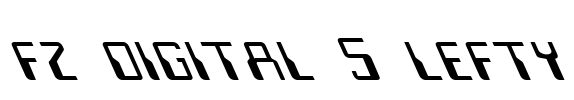 FZ DIGITAL 5 LEFTY Font Image